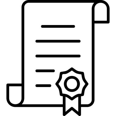 Sertifika. Web simgesi basit tasarım 