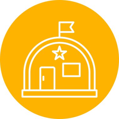 Bir depo simgesinin vektör illüstrasyonu