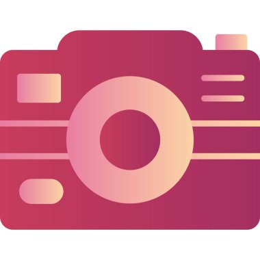 Fotoğraf Kamerası Simgesi. Vektör İllüstrasyonu