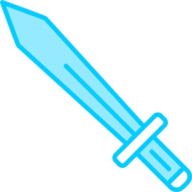 Kılıç. Web simgesi basit illüstrasyon