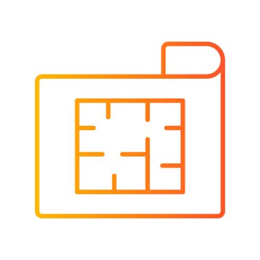 Ev planı simgesinin vektör illüstrasyonu