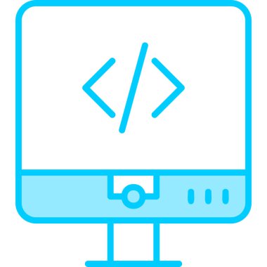 Kodlama. Web simgesi basit tasarım