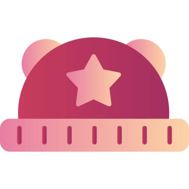 Bebek Şapka. Web simgesi vektör illüstrasyonu 