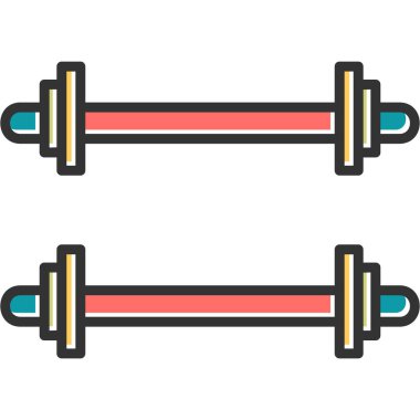 Ağırlıklı çubuklar modern simge vektör illüstrasyonu