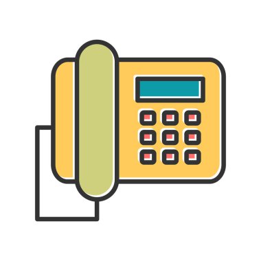 office phone web icon, vector illustration