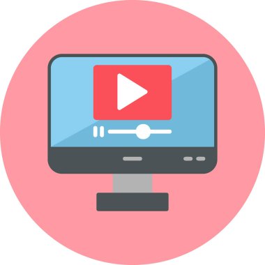 video simgesi vektör illüstrasyonu