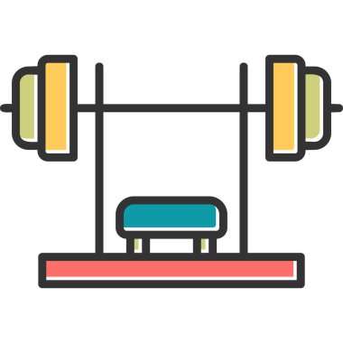 fitness ve jimnastik vektörü simgesi