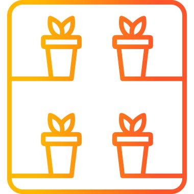 Dikey tarım modern simgesi, vektör illüstrasyonu