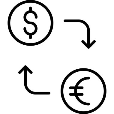 Dolar. Web simgesi basit illüstrasyon
