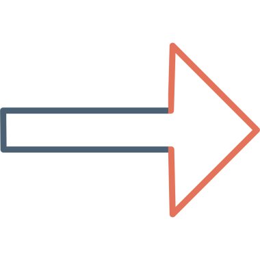 Sağ Ok simgesi, vektör illüstrasyonu