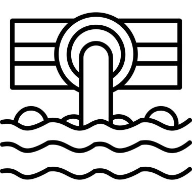 Su. Web simgesi basit illüstrasyon