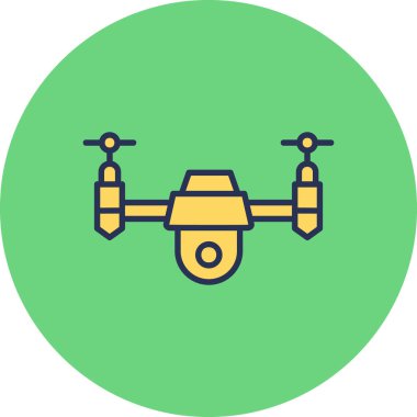 Drone simgesi, vektör illüstrasyonu basit tasarım