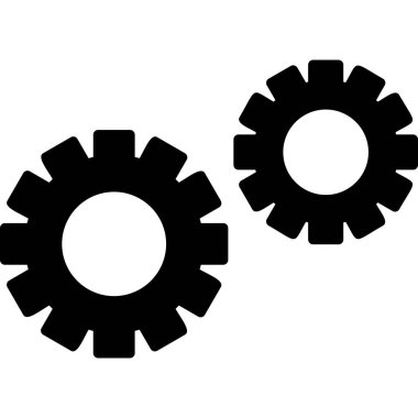 Gear modern simge, vektör illüstrasyonu