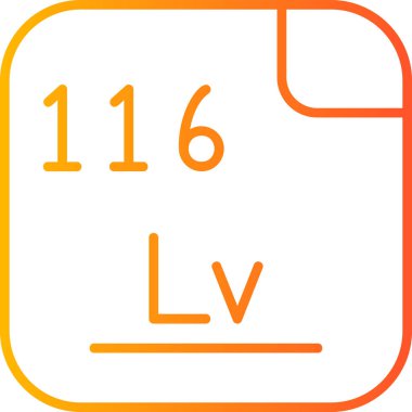 Livermorium modern simgesi, vektör illüstrasyonu