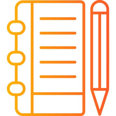 Not defteri web simgesi, vektör çizim