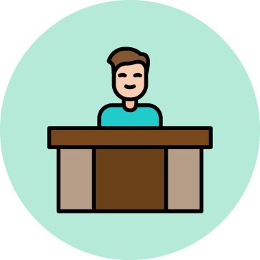 Kutu simgesi olan adam