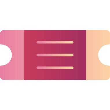 Bilet. Web simgesi basit illüstrasyon