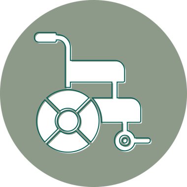 Tekerlekli. Web simgesi basit illüstrasyon