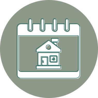 Takvim simgesi, vektör illüstrasyonu basit tasarım