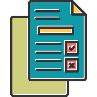 Belge simgesinin vektör illüstrasyonu