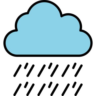 Bulut. Web simgesi basit illüstrasyon