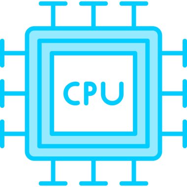 CPU icon, vector illustration simple design