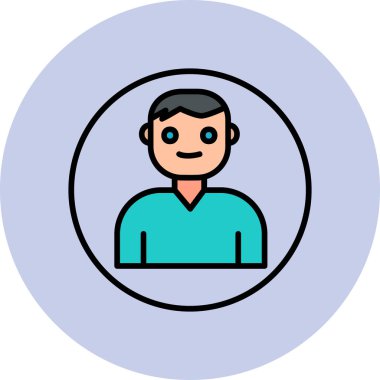 man head logo User, simple icon for web page 