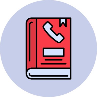 Telefon rehberi simgesi, modern tasarım illüstrasyonu