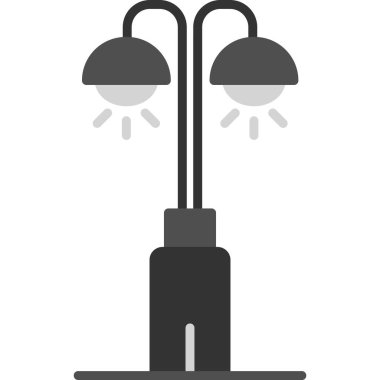 Park lambası web simgesi, vektör 