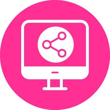 Bilgisayar. Web simgesi basit illüstrasyon