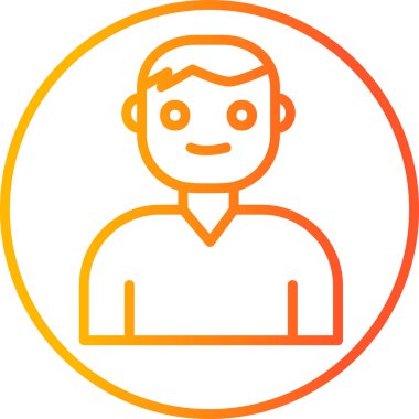 man head logo User, simple icon for web page 