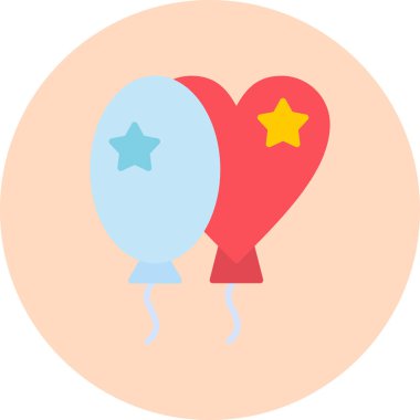 Balon. Web simgesi basit illüstrasyon