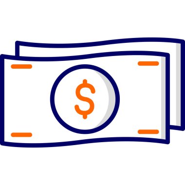 Para için. Web simgesi basit illüstrasyon