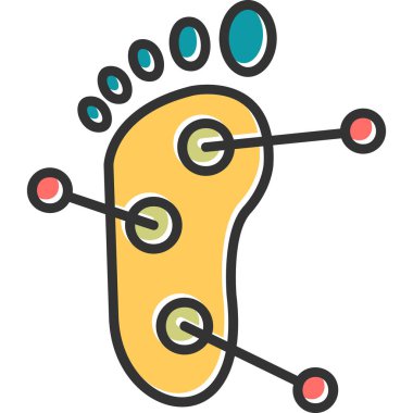 Ayak Akupunktur Ağ ikonu vektör illüstrasyonu
