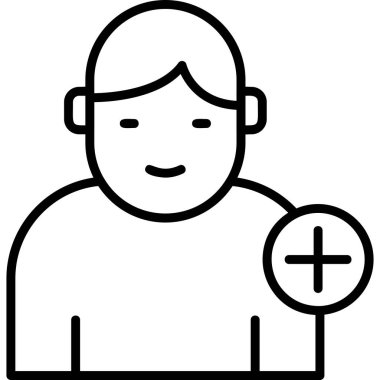 Add User, simple icon for web page 