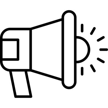Megafon ikonu vektör illüstrasyonu