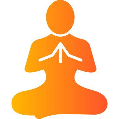 Meditasyon simgesi vektör illüstrasyonu