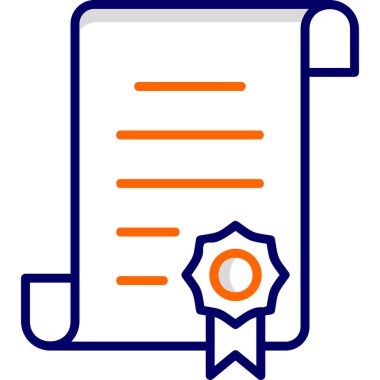 Sertifika. Web simgesi basit tasarım 