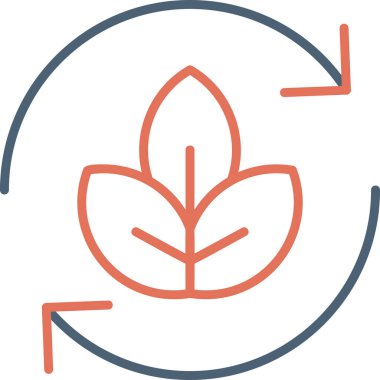 Yaprak ikonu vektör illüstrasyonu