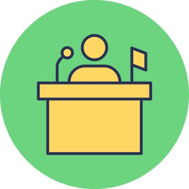 Siyaset simgesi vektör illüstrasyonu