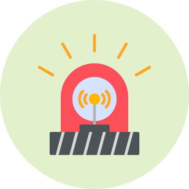 Siren modern simge, vektör çizimi 