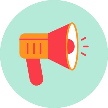 Megafon ikonu vektör illüstrasyonu