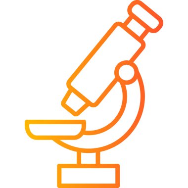 Mikroskop. Web simgesi basit illüstrasyon