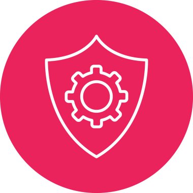 Koruma çizgisi simgesi, vektör illüstrasyonu