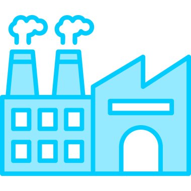 Fabrika. Web simgesi basit illüstrasyon