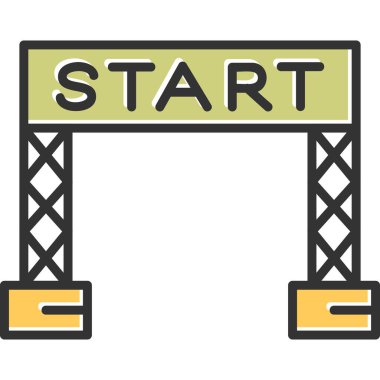 Başlangıç Çizgisi 'nin vektör illüstrasyonu