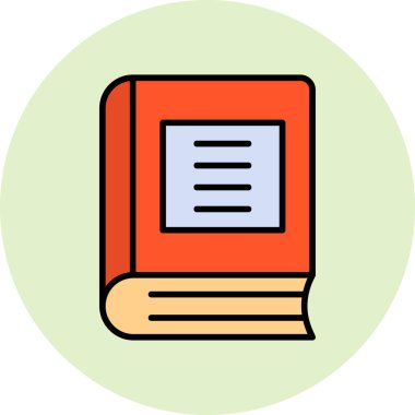 Kitap simgesi, modern tasarım illüstrasyonu