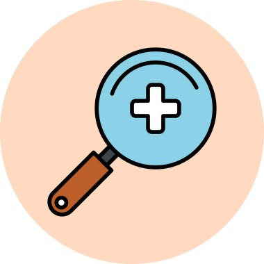 Yakınlaştır. Web simgesi basit illüstrasyon