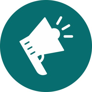 Megafon ikonu vektör illüstrasyonu