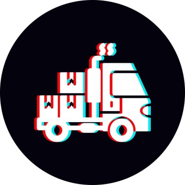 Bir kamyon simgesinin vektör çizimi